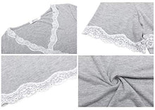 Carica l'immagine nel visualizzatore di Gallery, ABirdon Pigiama Cotone da Donna, Camicia Notte Donna Vestito L, Grigio - Ilgrandebazar