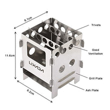 Carica l'immagine nel visualizzatore di Gallery, Lixada Portatile Acciaio Inossidabile Leggero Pieghevole Stufa a Stufa-1