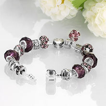 Carica l&#39;immagine nel visualizzatore di Gallery, LDUDU Bracciale Charms da donna in argento con charms vetro di... - Ilgrandebazar
