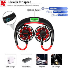 WATCENDY Ventilatore da collo indossabile, a mani libere, senza pale, luce colorata a LED, 3 velocità, regolazione della direzione del vento a 360°, ricaricabile, portatile (colore lilla viola