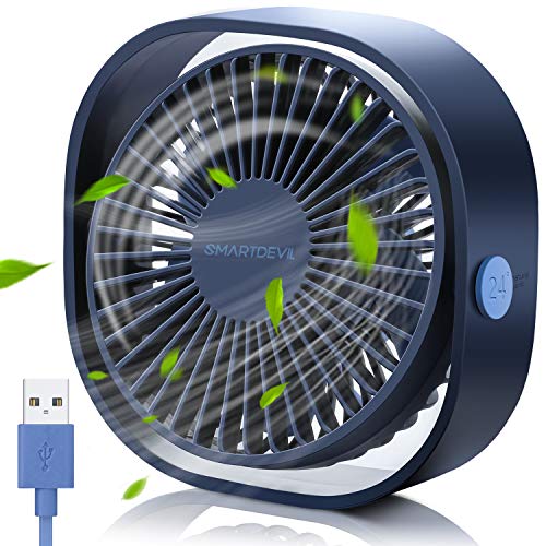 SmartDevil Ventilatore USB, Mini USB Ventilatore, Silenzioso, Blu