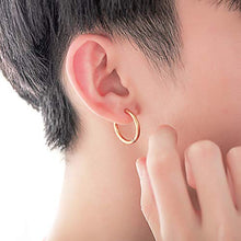 Carica l&#39;immagine nel visualizzatore di Gallery, 5 Paia 15mm Orecchini a Cerchio in acciaio inossidabile per Uomo Donna... - Ilgrandebazar
