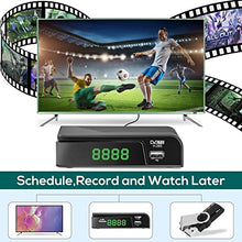 Carica l'immagine nel visualizzatore di Gallery, Decoder DVB-T2 Digitale Terrestre 2023 Full HD 1080P Dolby Audio H.265 HEVC Main 10 Bit Riceve Tutti I Canali Gratuiti, Mini Scart Supporta Sistema Nuovo[Includere 2in1 telecomando universale]
