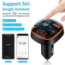 Carica l&#39;immagine nel visualizzatore di Gallery, Zealife Bovon Trasmettitore Bluetooth per Auto, 7 Colori Controluce con Modalità...