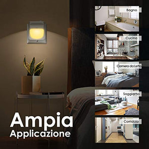 Luce Notturna LED Bambini,Luci da Presa con Sensore 2 Pezzi - Ilgrandebazar