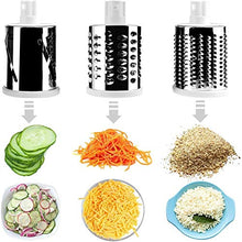 Carica l'immagine nel visualizzatore di Gallery, Tagliaverdure rotante 3 in 1 acciaio inox multifunzione, tagliaverdure Blu