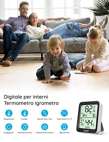 Termometro Igrometro Govee Bluetooth - Monitoraggio Temperatura E Umidità Con App, Allarmi Intelligenti - Foto 3