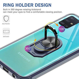 LeYi per Cover Samsung Galaxy A71, Trasparente Custodia EU TYYKL Sam A71 Blue