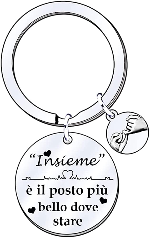 Portachiavi Personalizzato Per Coppie – Regalo San Valentino Lui/lei, In Acciaio, Con Sacchetto Regalo Incluso - 6