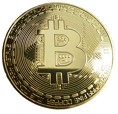 HS Bitcoin - Moneta da Collezione in Vero Oro 24 carati, con Custodia...