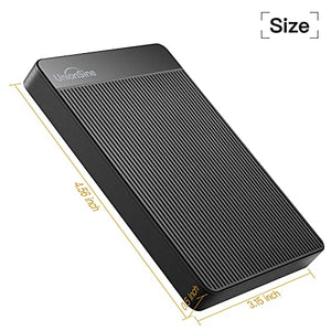 UnionSine Hard Disk Esterno 2,5" 500GB Ultra Slim Portatile USB3.0 SATA HDD Storage per PC, Macbook, PS4, PS5, Xbox series, Wii u, TV (Nero) HD2510