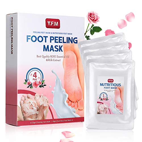 Y.F.M Maschera peeling alla rosa 4 paia, Piedi Esfoliante, Per...