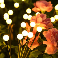 Carica l'immagine nel visualizzatore di Gallery, Cnkeeo Luci Solari Esterno, 4 Pezzi 8 LED Luci Solari da Giardino Esterno, 8 Modalità di Illuminazione, IP65 Impermeabili, Luce Esterno per la Decorazione del Percorso del Cortile, Bianco Caldo