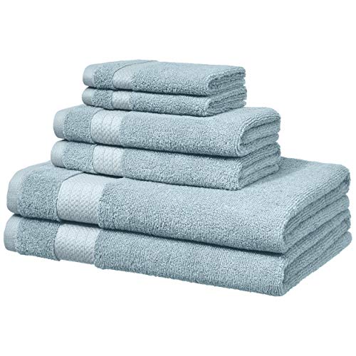 AmazonBasics Performance - 2 teli bagno, 2 asciugamani per il Verde Acqua - Ilgrandebazar