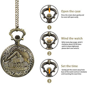 Montre de poche Vintage Quartz Classique Sculpture de...