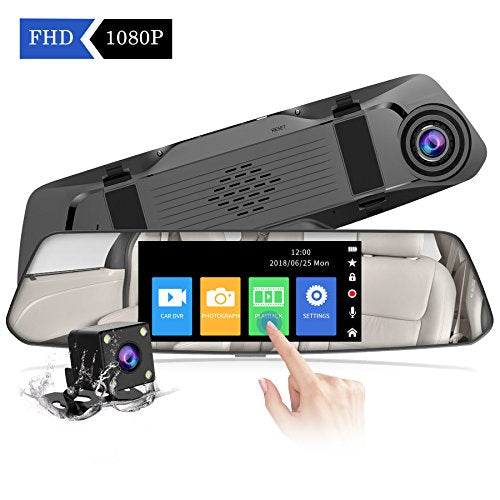 【2020 Nuova Versione】 CHORTAU Telecamera per Auto da 4,8 pollici Touchscreen...