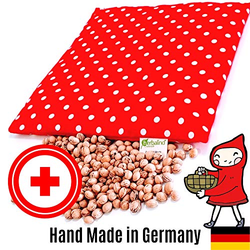 Cuscino termico con noccioli di ciliegia, 24 x 25 cm, certificato per uso... - Ilgrandebazar