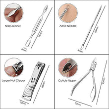 Carica l'immagine nel visualizzatore di Gallery, Ohiyoo Set Tagliaunghie, Professionale Manicure Tagliaunghie Set, Kit...