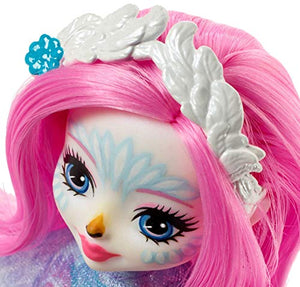 Enchantimals- Bambola Saffi Il Cigno con Amico Cucciolo, FRH38 - Ilgrandebazar