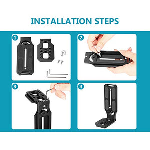 Neewer Piastra a Sgancio Rapido Staffa a Forma L Verticale con Vite 1/4”...
