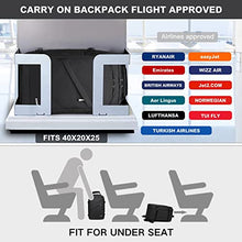 Carica l&#39;immagine nel visualizzatore di Gallery, KONO Zaino da Viaggio 40x20x25 Zaino Ryanair Bagaglio a Mano per Sotto il Sedile Borsa (Nero)