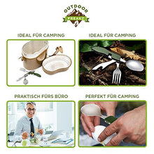 Carica l'immagine nel visualizzatore di Gallery, OUTDOOR FREAKZ Posate in Acciaio Inossidabile da Campeggio Pieghevole Nero