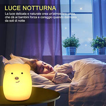 Carica l&#39;immagine nel visualizzatore di Gallery, Luce Notturna Bambini in Silicone Morbido Safe Lampada da Comodino 9 Colori... - Ilgrandebazar