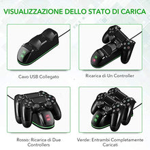 Carica l'immagine nel visualizzatore di Gallery, Base di Ricarica Doppio per Controller PS4, Stazione con Black