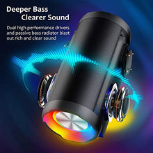 Carica l&#39;immagine nel visualizzatore di Gallery, Cassa Bluetooth, COOCHEER Altoparlante Bluetooth Portatili 24W con Luce Nero - Ilgrandebazar