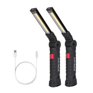 Coquimbo Lampada da Lavoro USB Ricaricabile COB 2 pezzi, grande, Verde