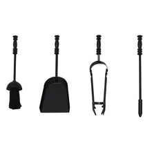 Carica l'immagine nel visualizzatore di Gallery, JVL focolare Camino Tidy Tool Set, Metallo, Nero, Taglia taglia unica, Nero - Ilgrandebazar