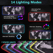 Carica l&#39;immagine nel visualizzatore di Gallery, Hiveseen Tappetino Mouse Gaming, RGB Nero con 14 Effetti...