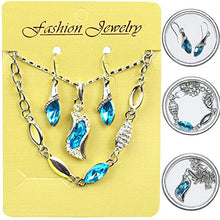 Carica l&#39;immagine nel visualizzatore di Gallery, INTVN Set di Gioielli in Cristallo, Collana Orecchini Bracciali Crystal A - Ilgrandebazar