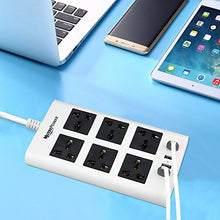 Carica l&#39;immagine nel visualizzatore di Gallery, MutecPower Universale multipresa Ciabatta con 6 Prese e 4 Porte USB Spina EU - Ilgrandebazar