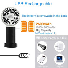 Carica l'immagine nel visualizzatore di Gallery, EasyULT Mini Ventilatore Palmare USB, con 5200mAh Batteria, Ricaricabile Nero