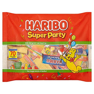Haribo Super Party Variety Sweets, 70 mini sacchetti
