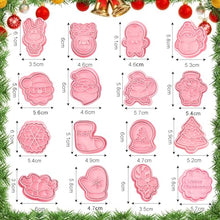 Carica l&#39;immagine nel visualizzatore di Gallery, 16 Pezzi Formine per Biscotti Natalizi, Formine Biscotti Natale 3D Tagliabiscotti Natalizi Plastica Stampi Biscotti, Stampo per Biscotti Natalizi per Decorare Biscotto Dolci Torta