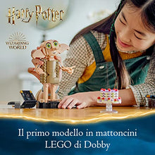 Carica l&#39;immagine nel visualizzatore di Gallery, LEGO 76421 Harry Potter Dobby l&#39;Elfo Domestico, Regalo per Ragazze, Ragazzi, Adolescenti e Tutti i Fan da 8 Anni in su, Modello Snodabile di Personaggio Iconico, Gioco da Collezione