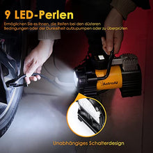 Carica l&#39;immagine nel visualizzatore di Gallery, AstroAI Luftkompressor Reifenfüller Tragbare Luftpumpe für Auto 12V DC Digitale Kompressor 150PSI mit LED-Notlicht für Autos, LKWs, Motorräder usw. Geschenke für Männer