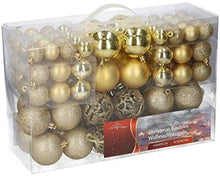 Carica l&#39;immagine nel visualizzatore di Gallery, Christmas Gifts Valigia 100 Pezzi Palle di Natale Oro, Gold, 100x