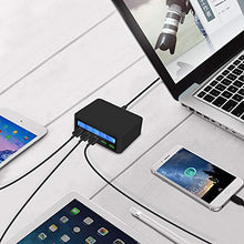 Carica l&#39;immagine nel visualizzatore di Gallery, Caricabatterie USB QC 50W con Schermo LCD costituito da 4 Porte 818 Black - Ilgrandebazar