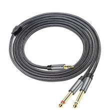 Carica l'immagine nel visualizzatore di Gallery, Cavo Jack Mono 3.5 a 6.3 2M, POSUGEAR Nylon intrecciato 3.5mm Maschio a 2m