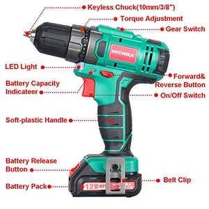 Trapano Avvitatore Batteria 12V, HYCHIKA a 30N .m Mas,... - Ilgrandebazar