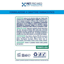 Carica l&#39;immagine nel visualizzatore di Gallery, Virosac PetProMed - Dentifricio Spray - Ideale per l&#39;igiene di denti e gengive del cane - 1 flacone da 50 ml con estratto di ananas e menta