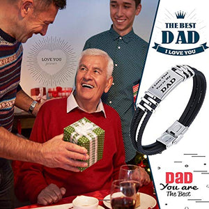 Gkmamrg Padre Tags Regalo da Uomo, Bracciale con Dad Silicone Bracciali 21cm