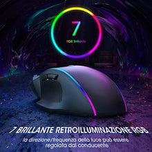 Carica l&#39;immagine nel visualizzatore di Gallery, Mouse Gaming, Dacoity Mouse RGB Ergonomico da 8000 DPI (5 livelli), 8 Pulsanti Programmabili, 7 Modalità di Illuminazione RGB Personalizzabili, Mouse con Filo USB per PC, laptop, MacBook