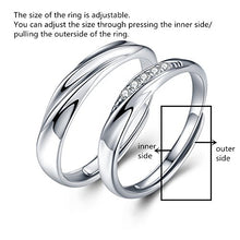 Carica l&#39;immagine nel visualizzatore di Gallery, sassu fine Endless Love Couple Rings Swarovski zirconi Argento 925...