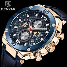 Carica l&#39;immagine nel visualizzatore di Gallery, Orologio uomo BY BENYAR Cronografo Analogico Impermeabile Orologi Blackblue - Ilgrandebazar