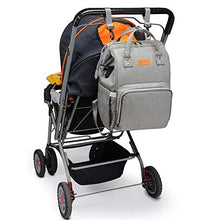 Carica l&#39;immagine nel visualizzatore di Gallery, Zaino Mamma Multifunzione Neonato Fasciatoio Bambino Impermeabile Light Gray - Ilgrandebazar