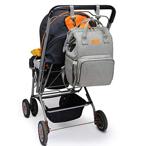 Zaino Mamma Multifunzione Neonato Fasciatoio Bambino Impermeabile Light Gray - Ilgrandebazar